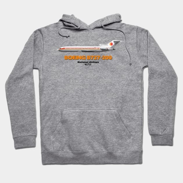 Boeing B727-200 - National Airlines Hoodie by TheArtofFlying